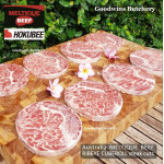 Beef Ribeye Scotch-Fillet CubeRoll MELTIQUE meltik (wagyu alike) Australia HOKUBEE frozen STEAK 2cm 3/4" (price/pc 350g)